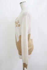 画像2: Q-pot. / メルトチョコレートクルーネックニット  ミルク H-26-04-24-1044-QP-TO-KB-ZH (2)