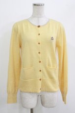 画像1: Jane Marple / gabrielleエンブロイダリーのカーディガン  イエロー H-26-04-24-1046-JM-TO-KB-ZH (1)