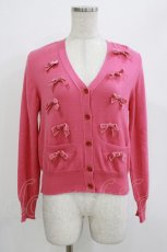 画像1: Jane Marple / メニーリボンカーディガン  ピンク H-26-04-24-1048-JM-TO-KB-ZH (1)