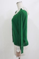 画像2: Q-pot. / メルティーレースカラーカーディガン  グリーン H-26-04-24-1050-QP-TO-KB-ZH (2)