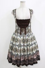 画像1: Ozz oneste / 宗教画プリントジャンパースカート  ブラウン H-26-04-24-1006-OO-OP-KB-ZH (1)