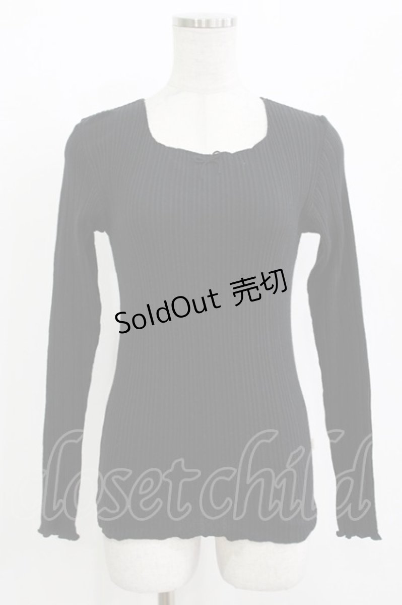 画像1: Katie / UNDER PRETTIES crew neck long  ブラック H-26-04-24-1056-LO-TO-KB-ZH (1)