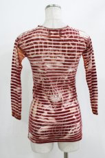 画像3: Jean Paul GAULTIER / ボーダー切替ガーゴイルパワーネットカットソー S 茶 H-26-04-24-1058-GO-TO-KB-ZH (3)