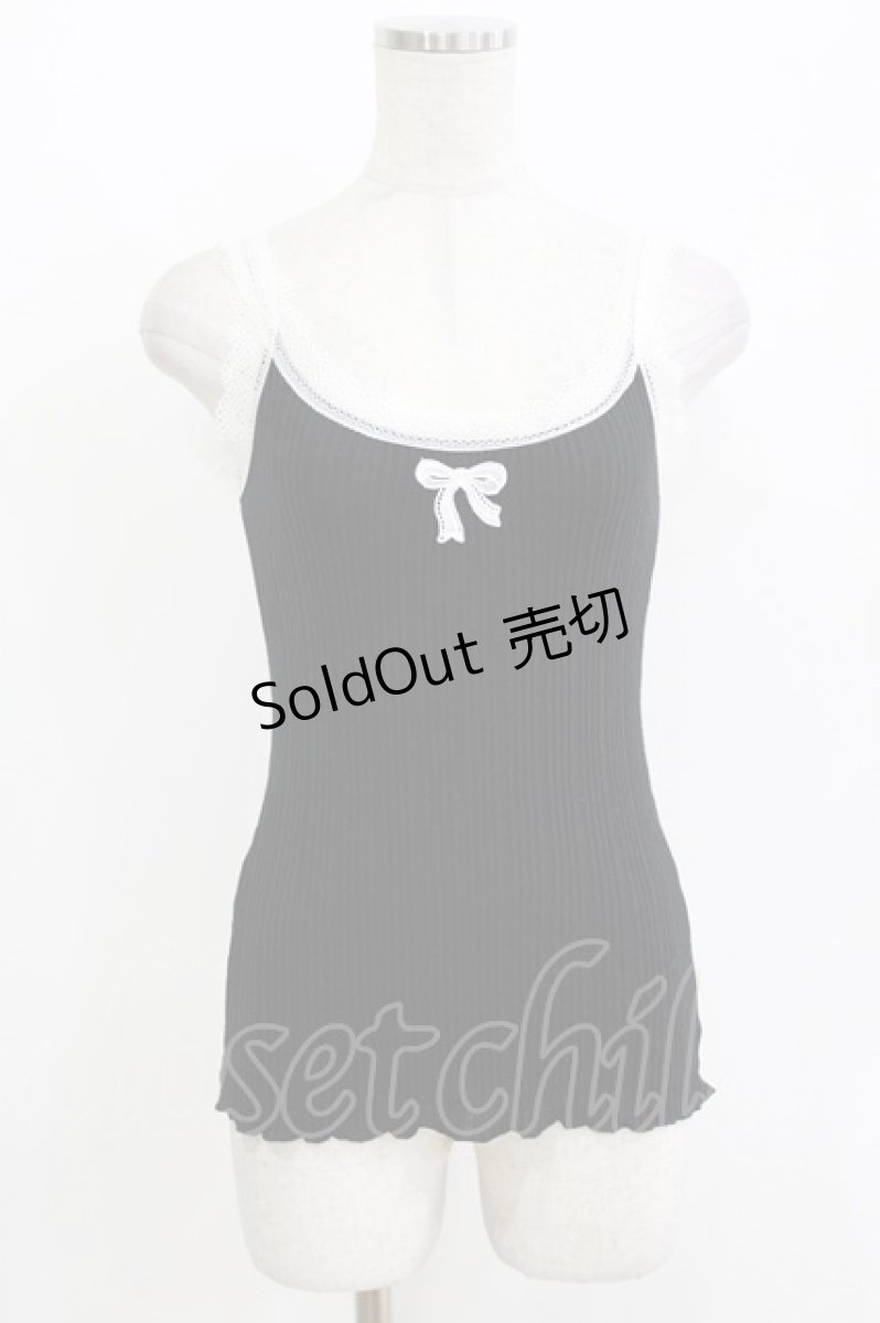 画像1: Katie / UNDER PRETTIES lace camisole  ブラック H-26-04-24-1066-LO-TO-KB-ZH (1)