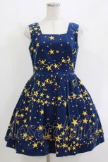 画像1: MILK / Twinkleドレス  ナイトブルー×ゴールド H-26-04-24-1007-ML-OP-KB-ZH (1)