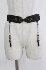 画像1: Ozz oneste / 朧藤ゴムベルト  黒 H-26-04-24-1075-OO-ZA-KB-ZH (1)