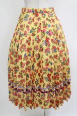 画像3: Jane Marple Dans Le Salon / Flowers of Jouy double accordion skirt M マスタード H-26-04-24-1012-JM-SK-KB-ZH (3)
