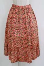 画像1: Jane Marple / リバティスカラップスカート  オレンジ H-26-04-24-1014-JM-SK-KB-ZH (1)