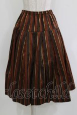 画像1: Jane Marple / Regimental stripe gored skirt M ブラウン H-26-04-24-1015-JM-SK-KB-ZH (1)