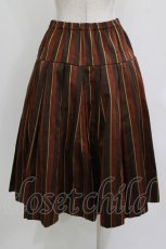 画像3: Jane Marple / Regimental stripe gored skirt M ブラウン H-26-04-24-1015-JM-SK-KB-ZH (3)