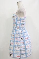 画像2: MILK / MILK TOWNドレス  サックスベース H-26-04-24-1018-ML-OP-KB-ZH (2)