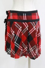 画像3: MILK / リボンチェックラップスカート  レッド H-26-04-24-1021-ML-SK-KB-ZH (3)