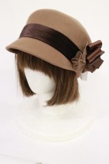 画像1: axes femme / フェルトハット  ベージュ H-26-04-24-012-AX-ZA-NS-ZH (1)