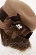 画像2: axes femme / フェルトハット  ベージュ H-26-04-24-012-AX-ZA-NS-ZH (2)