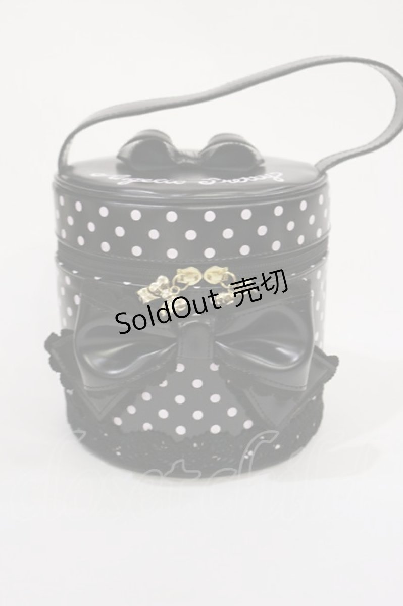 画像1: Angelic Pretty / リボンドットバニティバッグ  ブラック H-26-04-24-021-AP-BG-NS-ZH (1)