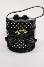 画像1: Angelic Pretty / リボンドットバニティバッグ  ブラック H-26-04-24-021-AP-BG-NS-ZH (1)