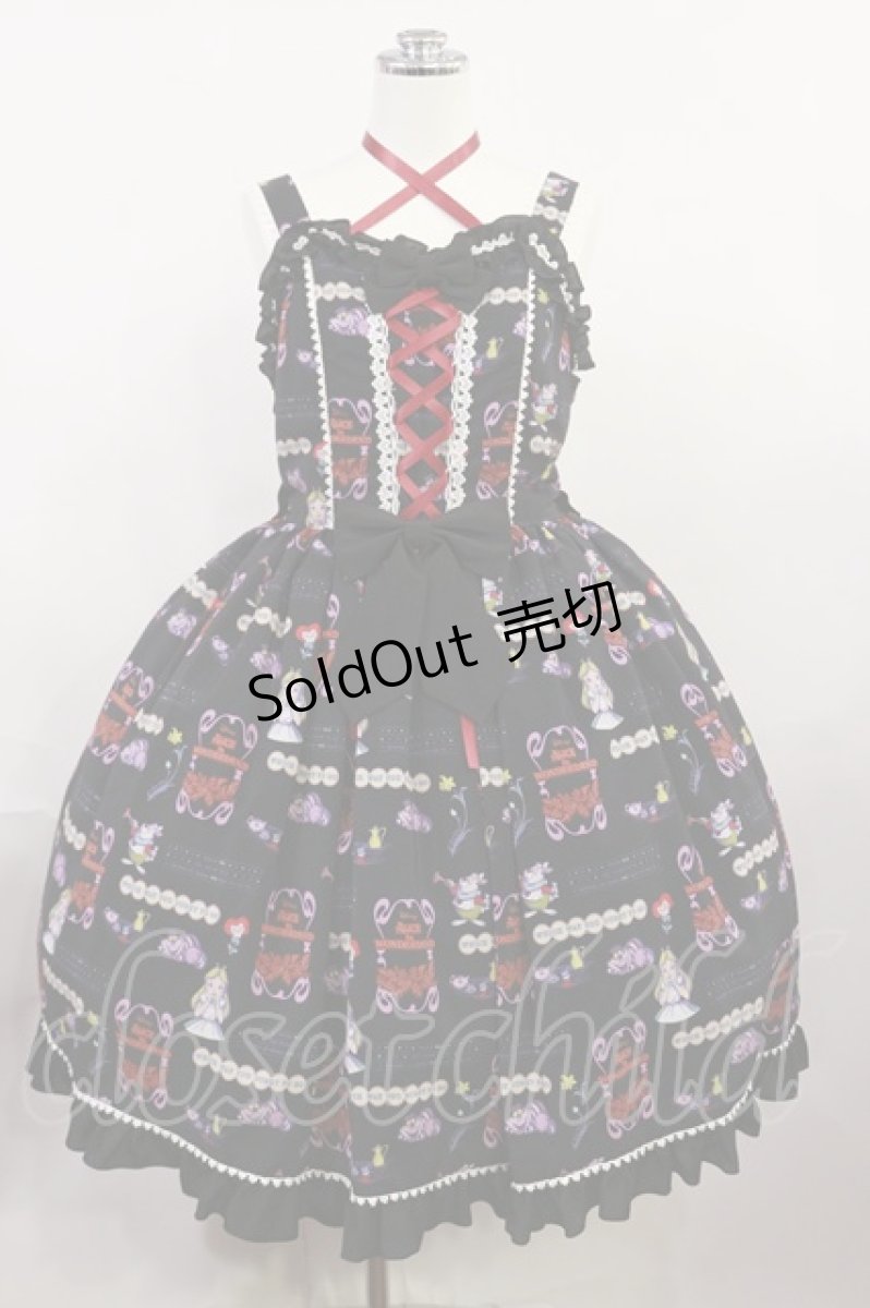 画像1: metamorphose / Disney Alice in Wonderlandジャンパースカートセット サイズ1 ブラック H-26-04-24-025-ME-OP-NS-ZH (1)