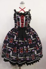 画像1: metamorphose / Disney Alice in Wonderlandジャンパースカートセット サイズ1 ブラック H-26-04-24-025-ME-OP-NS-ZH (1)