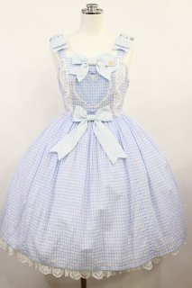 Angelic Pretty スカート 水色 うさぎ おもちゃ柄 ロリィタ MTO] Sugar Hearts Tiered Skirt by Angelic Pretty