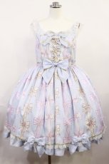 画像1: Angelic Pretty / Jewelry Ribbon Princessジャンパースカート Free サックス H-26-04-24-028-AP-OP-NS-ZH (1)