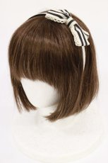 画像1: Innocent World / ケミカルレースストライプカチューシャ  オフ H-26-04-24-004-IW-AC-NS-ZH (1)