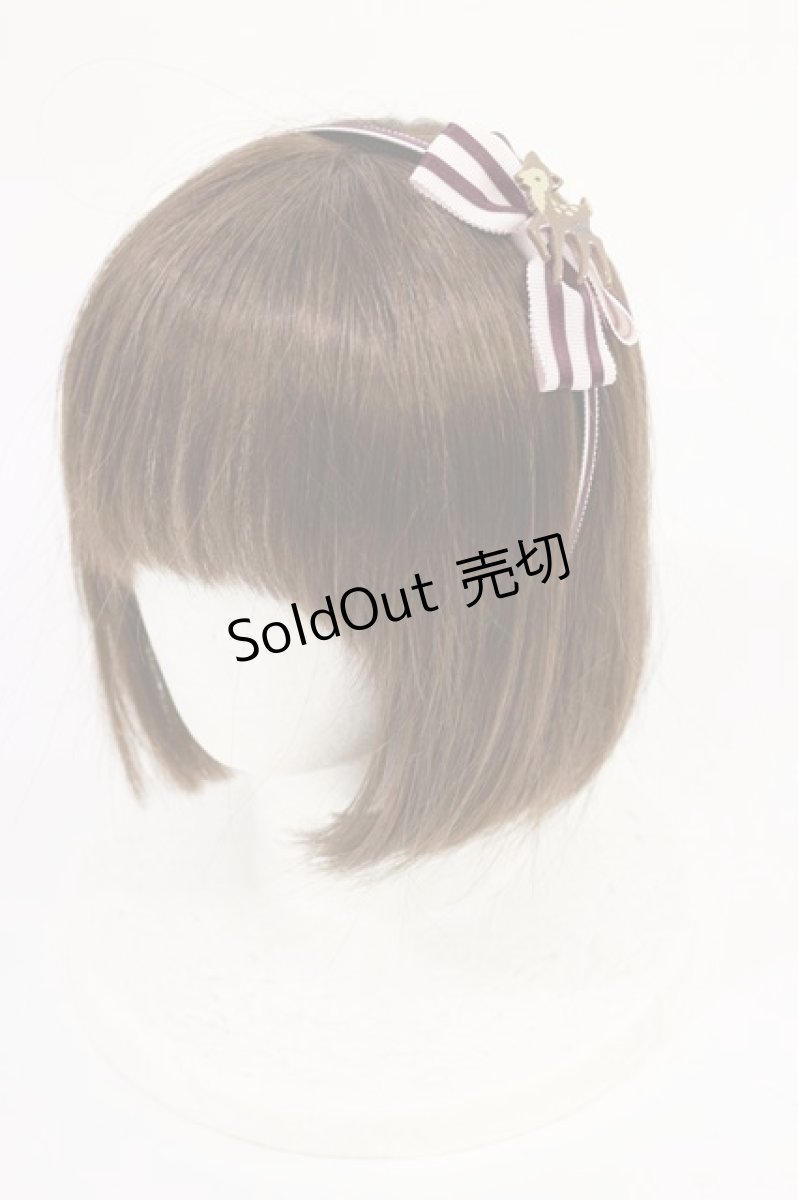 画像1: Innocent World / ロッタストライプリボンカチューシャ  ピンク H-26-04-24-005-IW-AC-NS-ZH (1)