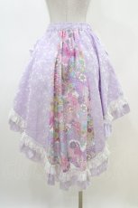 画像2: Qutie Frash / 後ろロングスカート FREE パープル H-26-04-25-026-QU-SK-AK-ZH (2)