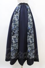 画像3: Qutie Frash / 和柄フレアロングスカート  紺 H-26-04-25-028-QU-SK-AK-ZH (3)