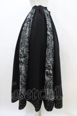 画像3: Qutie Frash / 和柄フレアロングスカート  黒 H-26-04-25-029-QU-SK-AK-ZH (3)