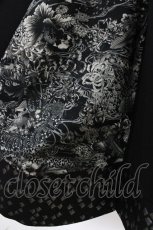 画像4: Qutie Frash / 和柄フレアロングスカート  黒 H-26-04-25-029-QU-SK-AK-ZH (4)