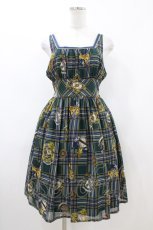 画像1: EXCENTRIQUE / Highland Checkワンピース 0S グリーン H-26-04-25-030-EL-OP-KB-ZH (1)