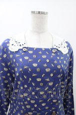 画像4: Jane Marple / Tumbling Diceのグースカラードレス - 紺 H-26-04-25-031-JM-OP-KB-ZH (4)