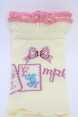 画像2: Shirley Temple / アルファベットカードソックス 22-24cm クリーム H-26-04-25-005-ET-ZA-KB-ZH (2)