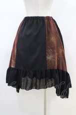 画像2: gouk / 異素材切替サイドロングスカート  黒 H-26-04-25-035-GO-SK-KB-ZH (2)