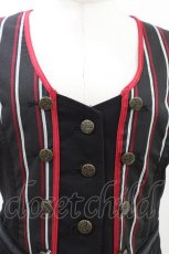 画像3: Ozz oneste / ストライプベスト  黒 H-26-04-25-039-OO-TO-KB-ZH (3)