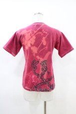 画像2: DARK RED  RUM / ダメージプリントTシャツ  赤 H-26-04-25-043-HN-TO-KB-ZH (2)
