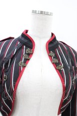 画像3: Ozz oneste / ストライプショートジャケット  黒 H-26-04-25-045-OO-JA-KB-ZH (3)