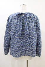 画像2: Jane Marple Dans Le Salon / ギャザータックブラウス  ブルー H-26-04-25-048-JM-BL-KB-ZH (2)