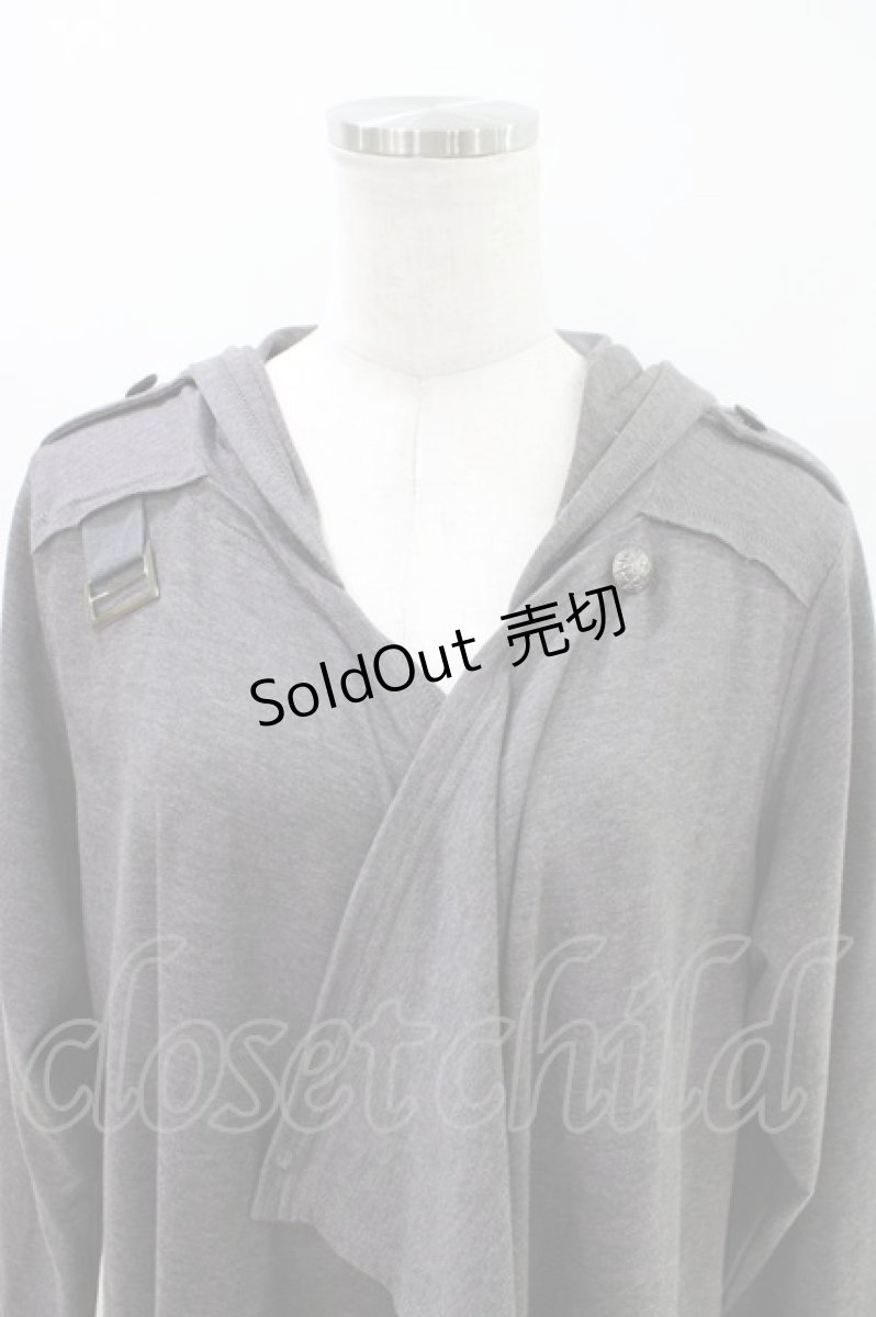 画像4: ALGONQUINS / フード付きロングカーデ F グレー H-26-04-25-1023-AL-TO-AK-ZH (4)