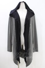 画像1: ALGONQUINS / スタッズ付きカーデ F グレー×黒 H-26-04-25-1024-AL-TO-AK-ZH (1)