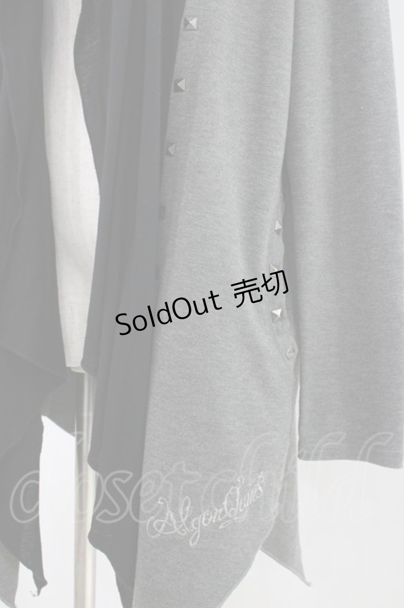 画像2: ALGONQUINS / スタッズ付きカーデ F グレー×黒 H-26-04-25-1024-AL-TO-AK-ZH (2)