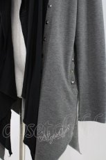 画像2: ALGONQUINS / スタッズ付きカーデ F グレー×黒 H-26-04-25-1024-AL-TO-AK-ZH (2)