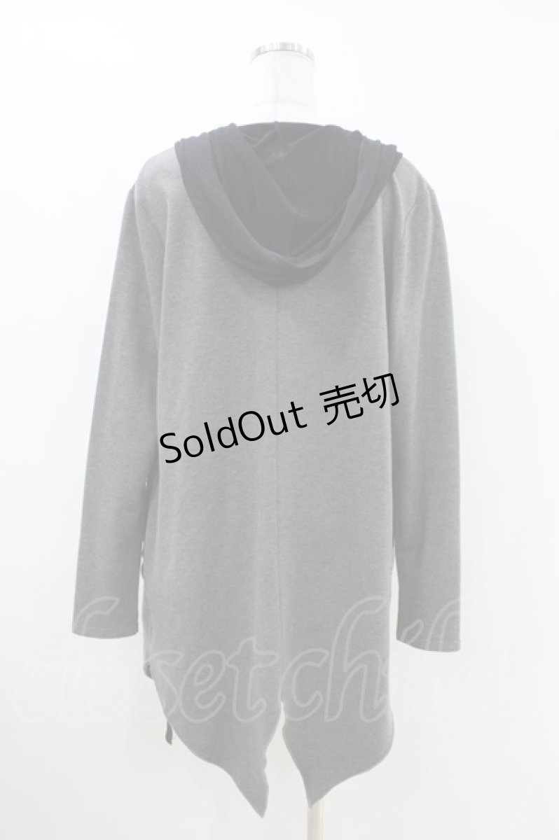 画像3: ALGONQUINS / スタッズ付きカーデ F グレー×黒 H-26-04-25-1024-AL-TO-AK-ZH (3)