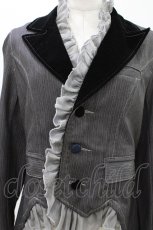 画像4: ALGONQUINS / ストライプフリルジャケット F グレー H-26-04-25-1025-AL-JA-AK-ZH (4)