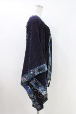 画像2: Qutie Frash / 着物袖チュニック  青×黒 H-26-04-25-1027-QU-TO-AK-ZH (2)