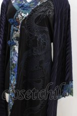 画像4: Qutie Frash / 着物袖チュニック  青×黒 H-26-04-25-1027-QU-TO-AK-ZH (4)