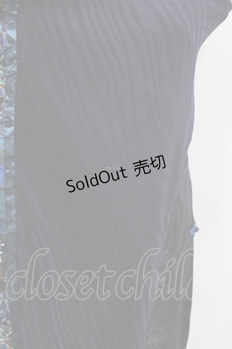 画像6: Qutie Frash / 着物袖チュニック  青×黒 H-26-04-25-1027-QU-TO-AK-ZH (6)