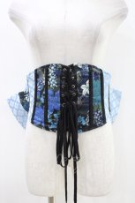 画像1: Qutie Frash / リボン帯コルセット  青 H-26-04-25-1029-QU-TO-AK-ZH (1)