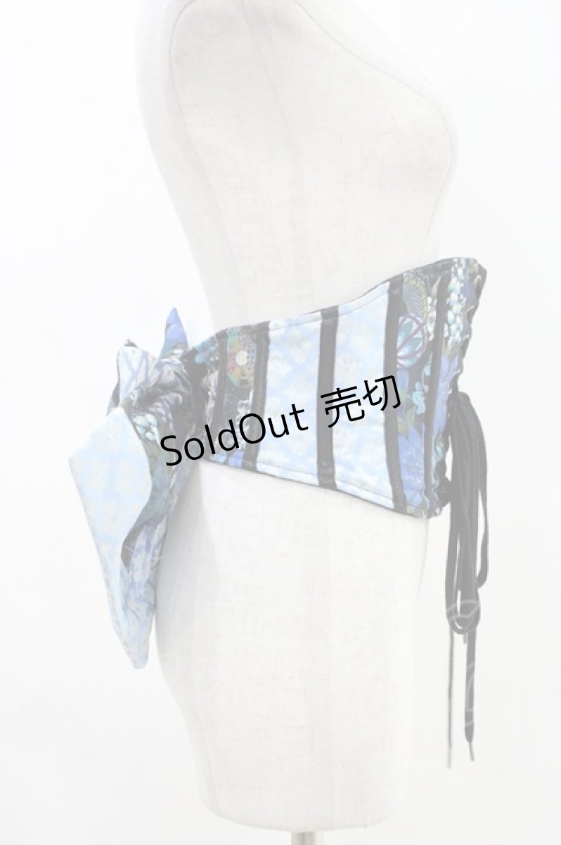 画像2: Qutie Frash / リボン帯コルセット  青 H-26-04-25-1029-QU-TO-AK-ZH (2)