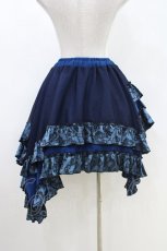 画像3: Qutie Frash / ドラゴンサテンスカート  ブルー H-26-04-25-1030-QU-SK-AK-ZH (3)